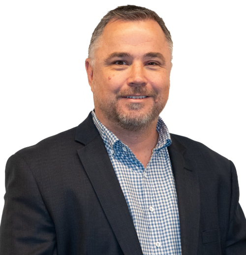 TelstraSuper Financial Planning Adviser Antony looking at the camera on a white background